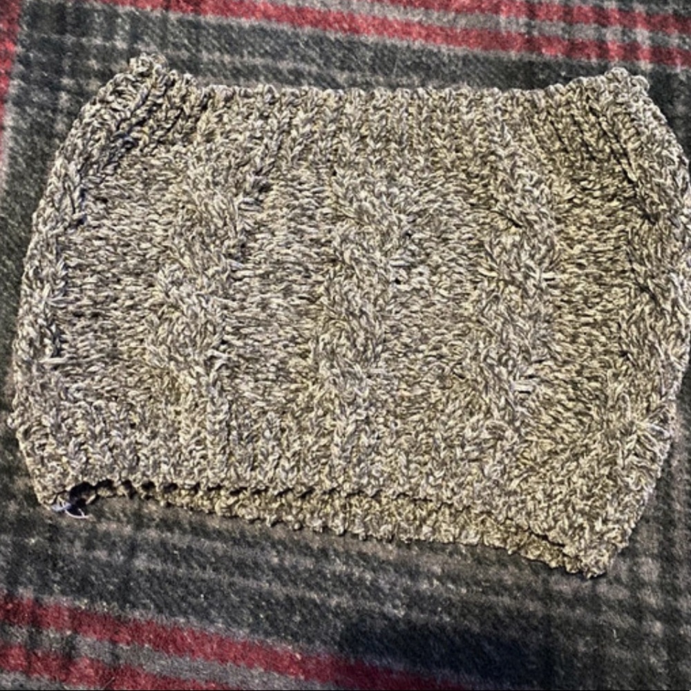 Knitted green tube top
